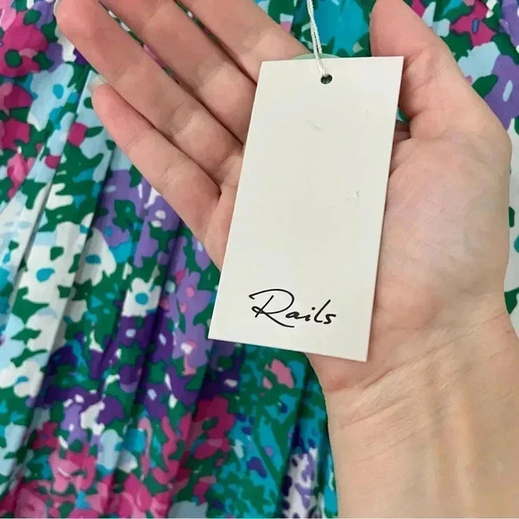 NWT Rails Juni Floral Tiered Midi Dress Gardenia Flower size Small - Picture 9 of 13